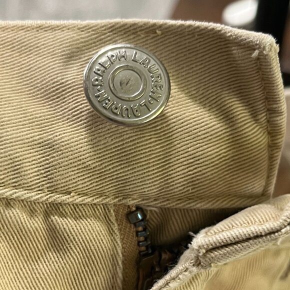 VTG Lauren Ralph Lauren Pants Mens Size 10 Beige Cotton Chino Tapered - Picture 11 of 11